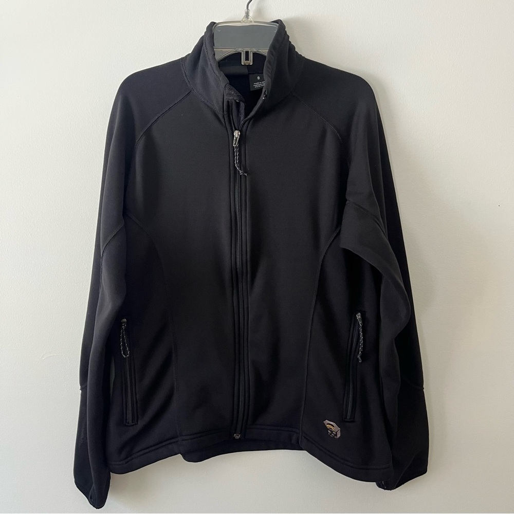 Mountain Hardwear Full Zip Fleece Softshell Jacket Women's 8 Black